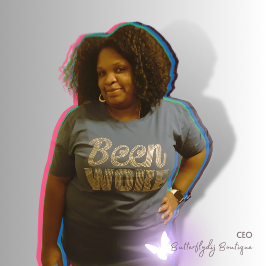 Been Woke Brand Classic Logo Rhinestone Tee