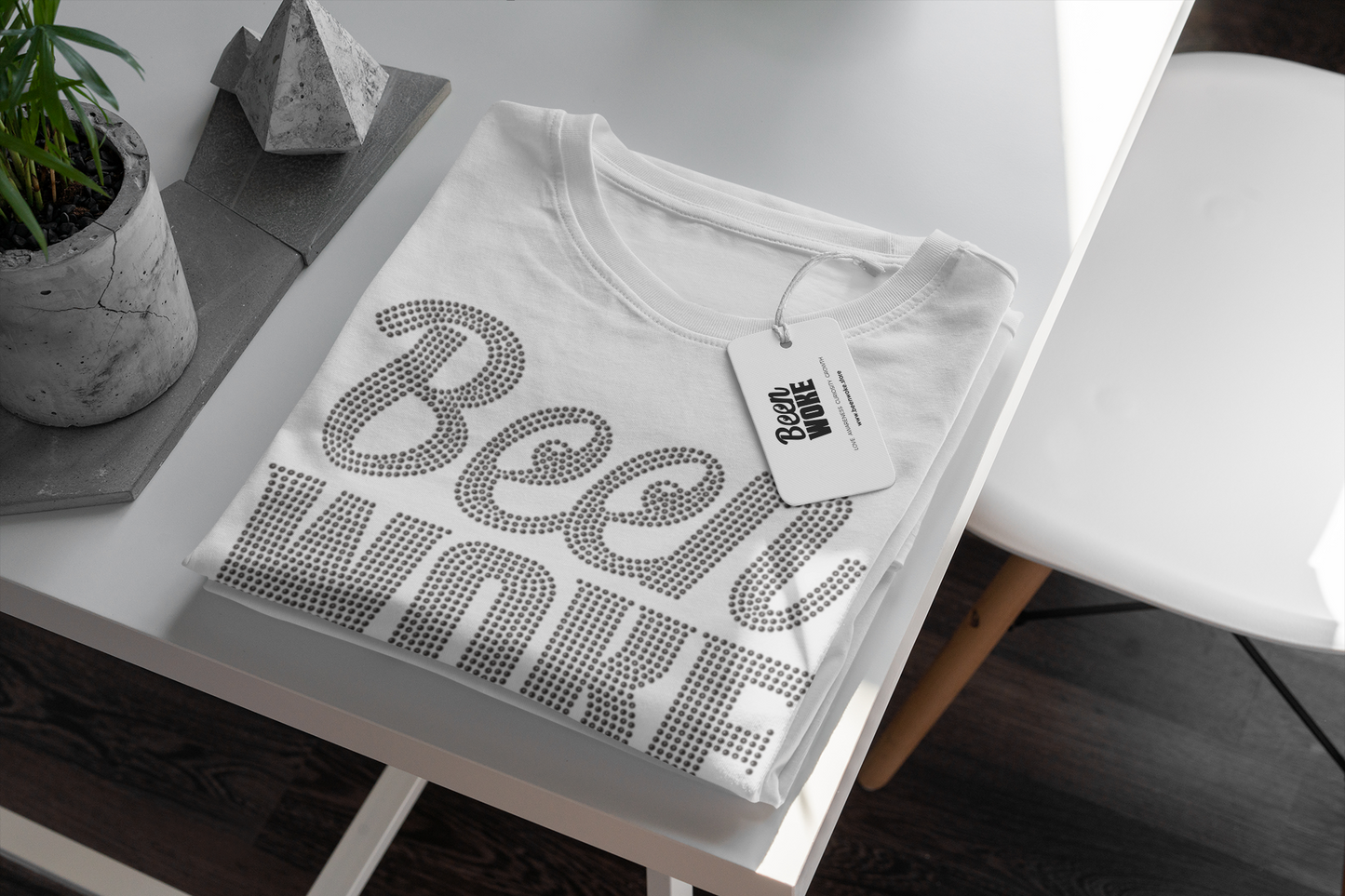 Been Woke Brand Classic Logo Rhinestone Tee